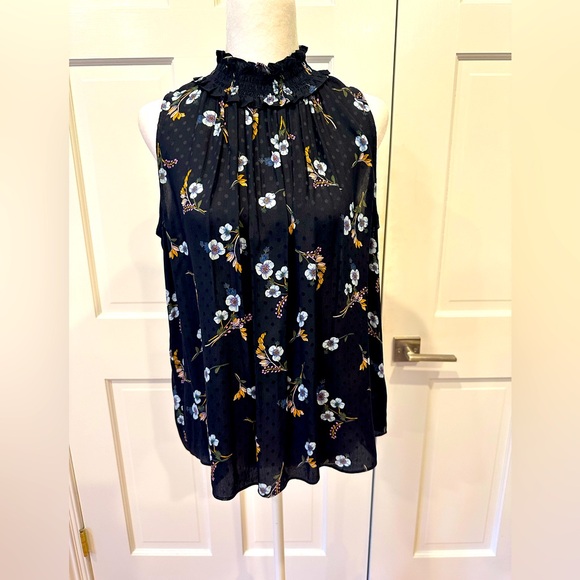 Rebecca Taylor High Neck Silk Blouse Sz 8 - Picture 1 of 7